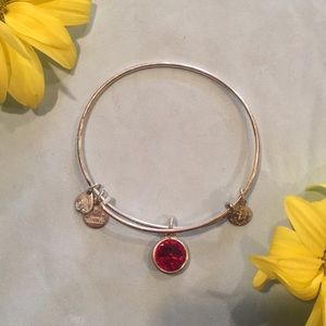 Alex & Ani silver garnet birthstone bracelet